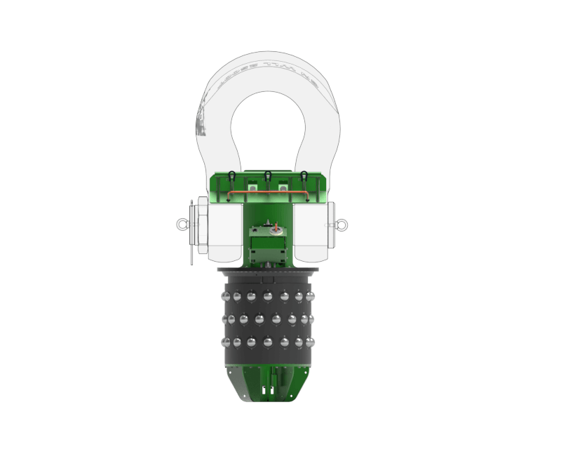 LiftLOK, ballgrab, ball and groove, 2500 mT, high load, Quick release disconnect, remote connector with GN H14 Wide Body Shackle